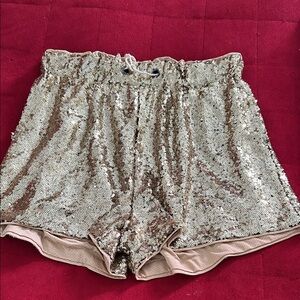 Sequin Women's Shorts - Gold